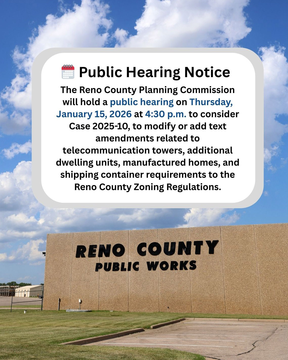 Notice of Public Hearing by Planning Commission - News Image